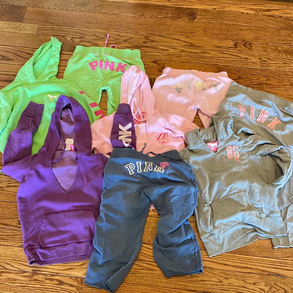 Victoria’s Secret pink sweat pants and hoodies size small